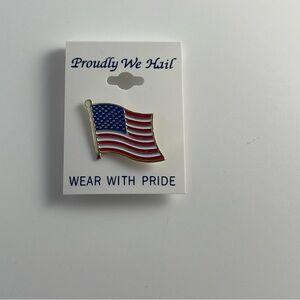 United States flag proudly we hail wear with pride Pin NEW